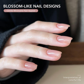 GAOY Jelly Nude Gel Nail Polish application process