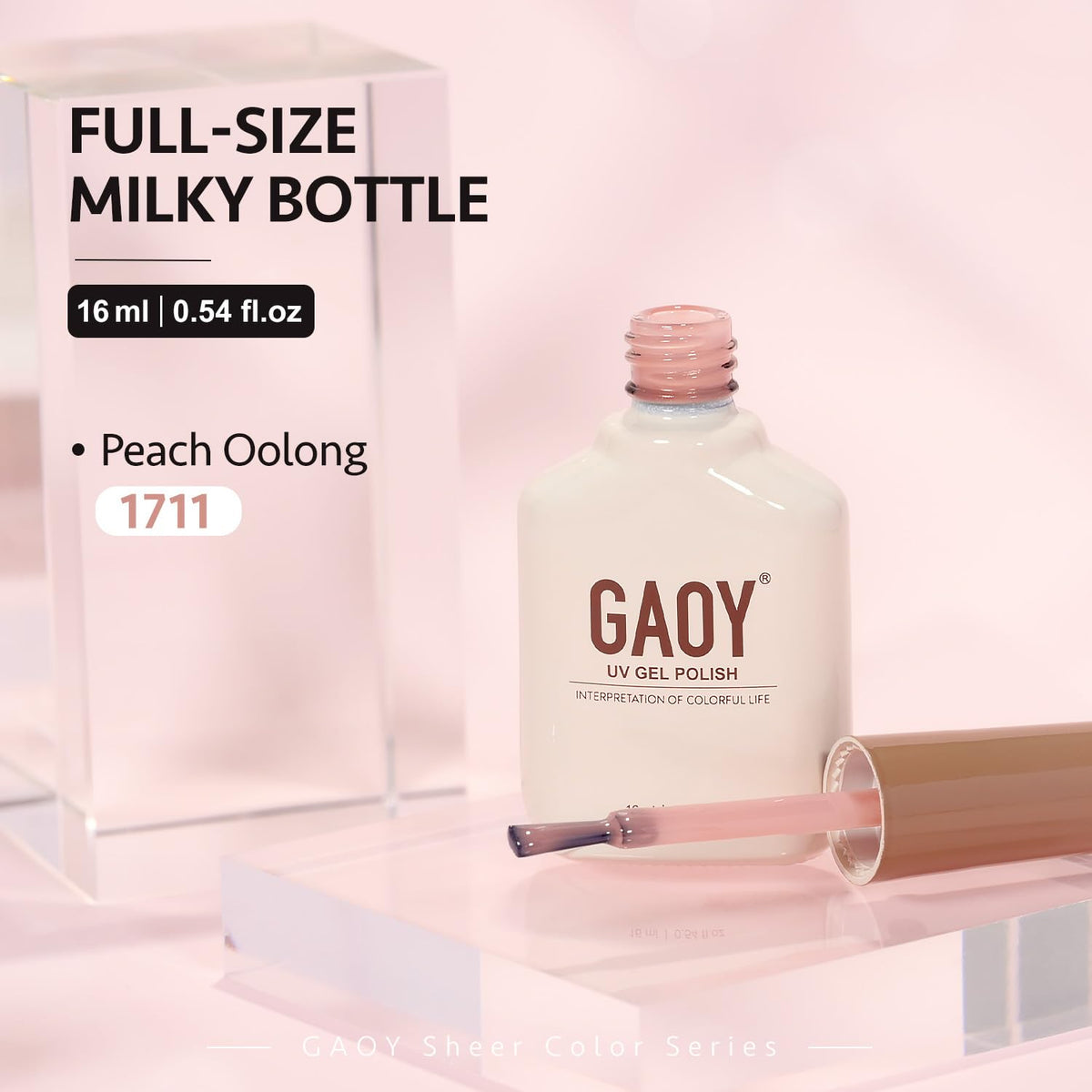 GAOY Jelly Nude Gel Nail Polish close-up of texture
