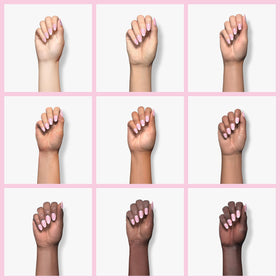 GAOY Jelly Nude Gel Nail Polish curing under UV lamp