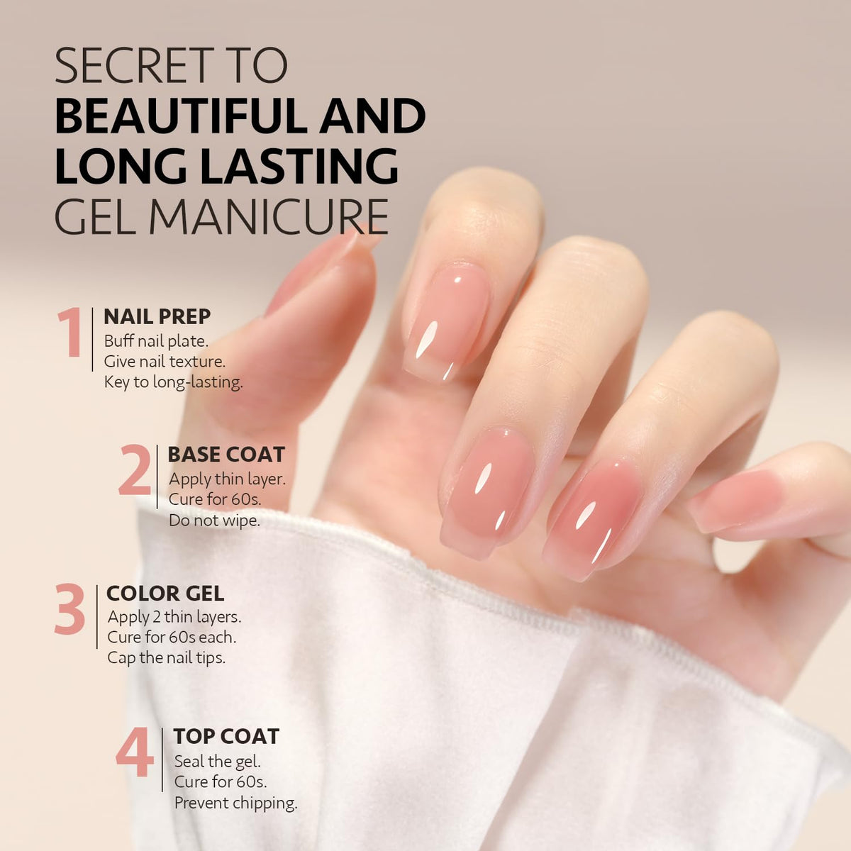 GAOY Jelly Nude Gel Nail Polish packaging details