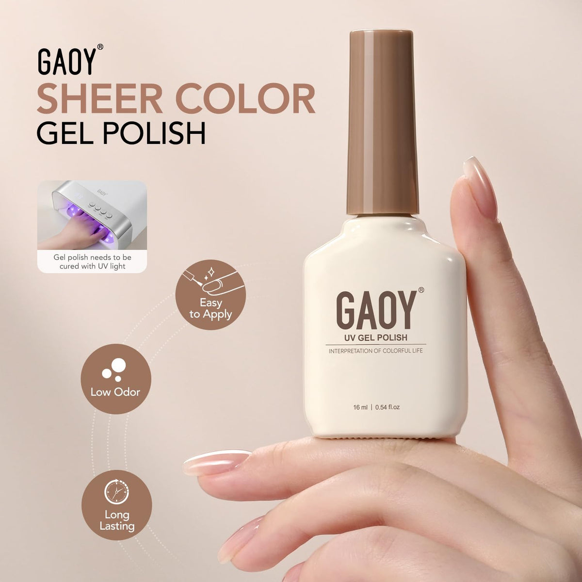 GAOY Jelly Nude Gel Nail Polish packaging details