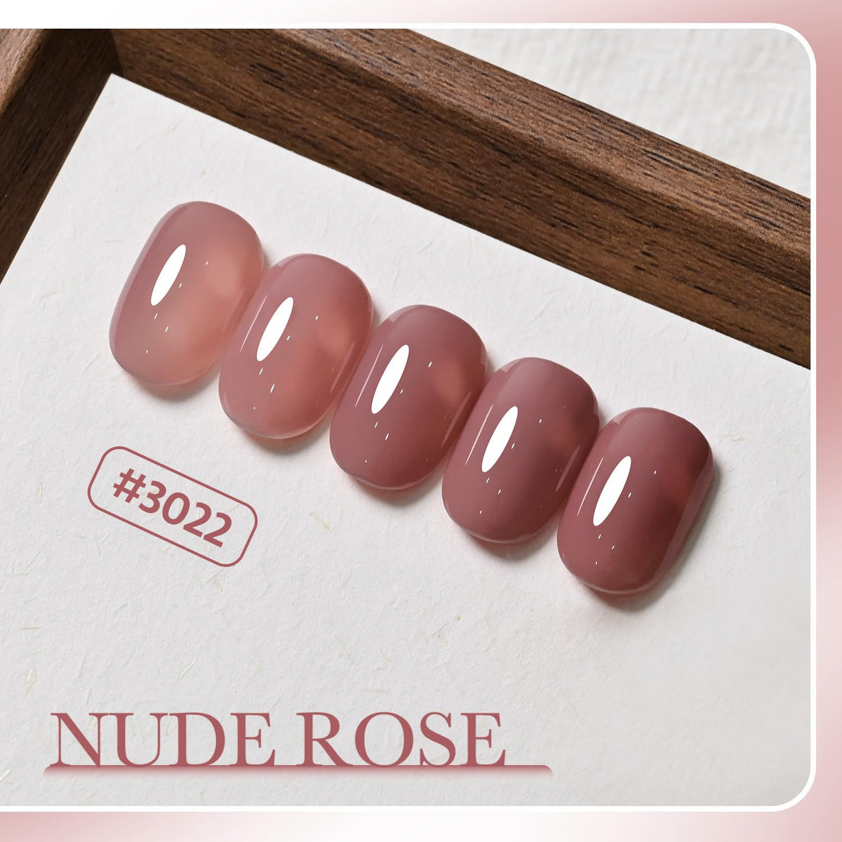 GAOY Jelly Nude Pink Gel Nail Polish applied on nails