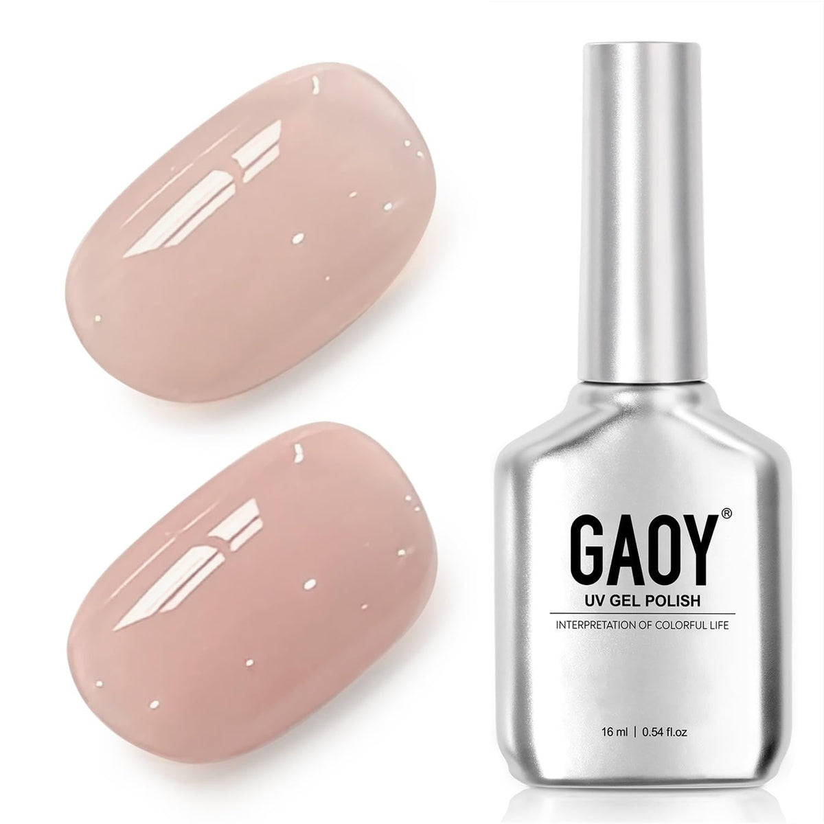 GAOY Jelly Nude Purple Gel Nail Polish 16ml front view