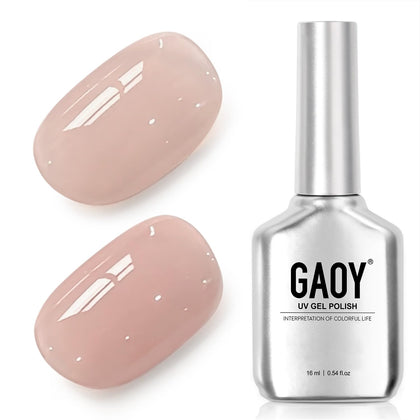 GAOY Jelly Nude Purple Gel Nail Polish 16ml front view