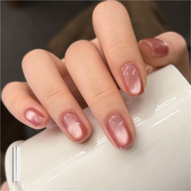 GAOY Jelly Pink Cat Eye Gel Nail Polish 16ml front view