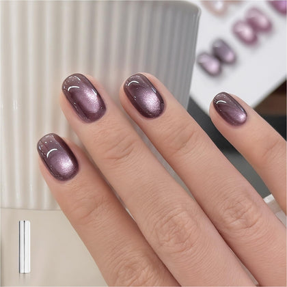 GAOY Jelly Purple Cat Eye Gel Nail Polish 16ml bottle front view