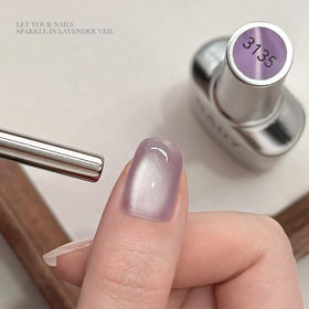 GAOY Jelly Purple Cat Eye Gel Nail Polish 16ml bottle side view