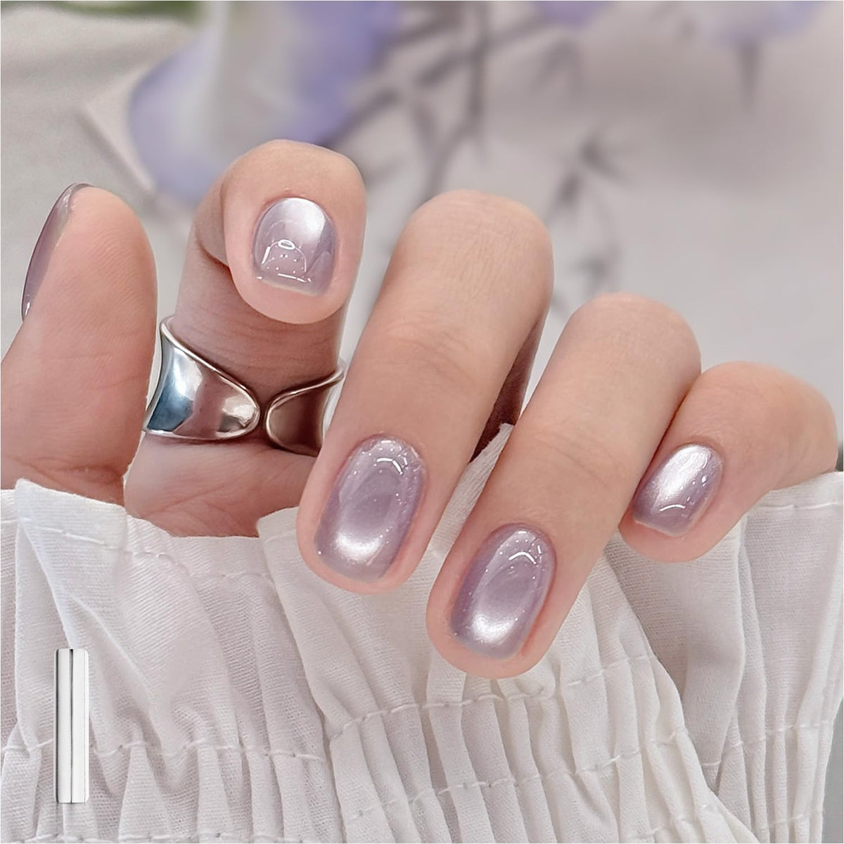 GAOY Jelly Purple Cat Eye Gel Nail Polish 16ml front view