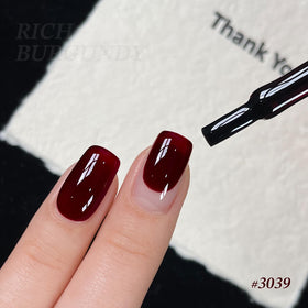 GAOY Jelly Red Gel Nail Polish application on nails