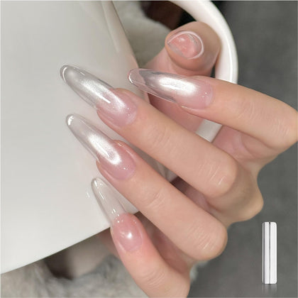 GAOY Jelly Silver Cat Eye Gel Nail Polish 16ml front view
