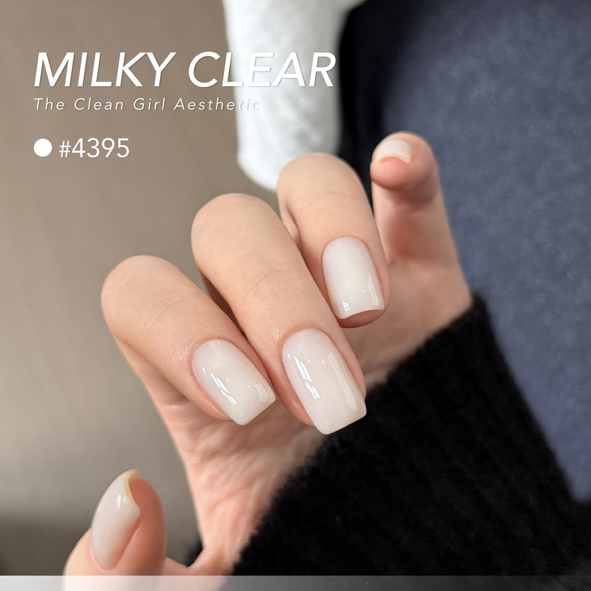GAOY Jelly White Gel Nail Polish 16ml bottle with cap