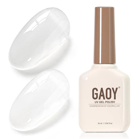 GAOY Jelly White Gel Nail Polish 16ml front view