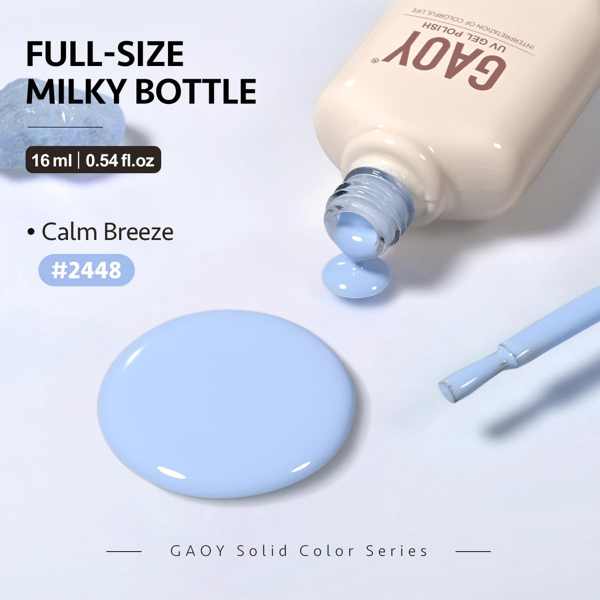 GAOY Light Blue Gel Nail Polish packaging display