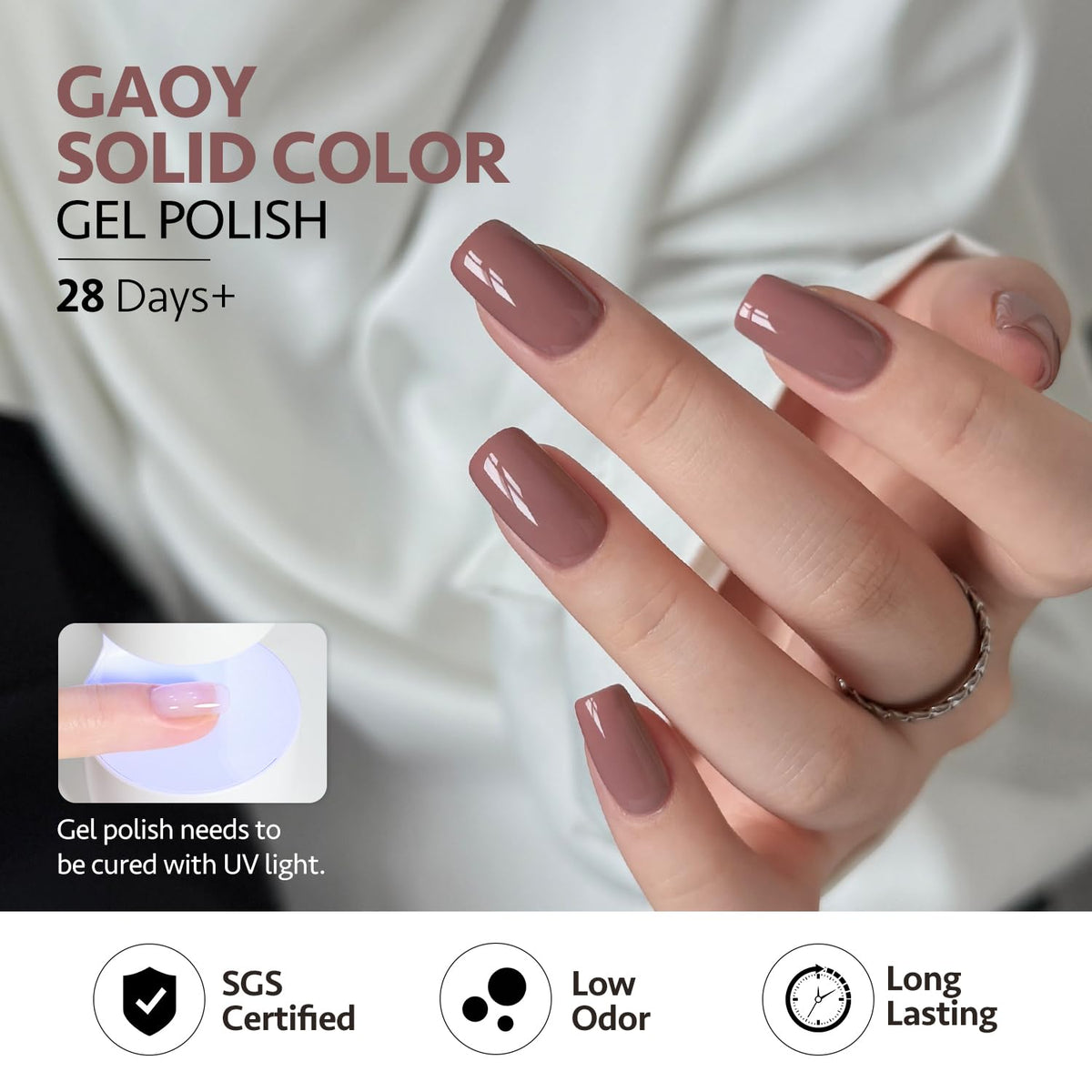 GAOY Mauve Gel Nail Polish Set packaging front view