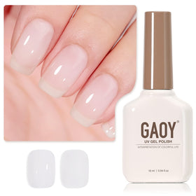 GAOY Milky White Gel Nail Polish 16ml front view