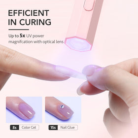 GAOY Mini UV Lamp with gel polish bottles