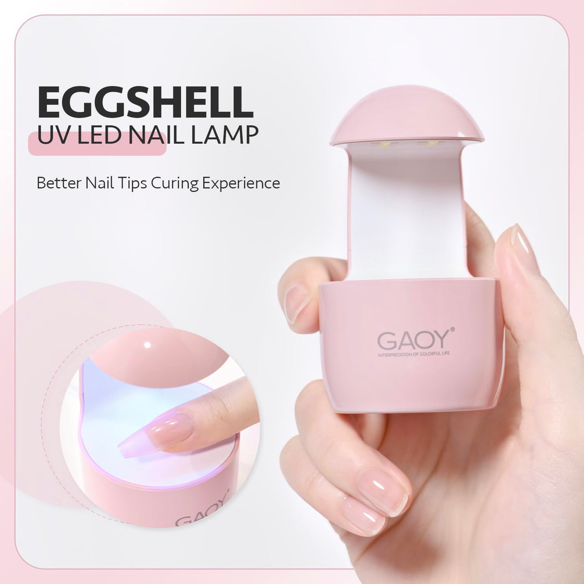 GAOY Mini UV Light showing 90s timer feature