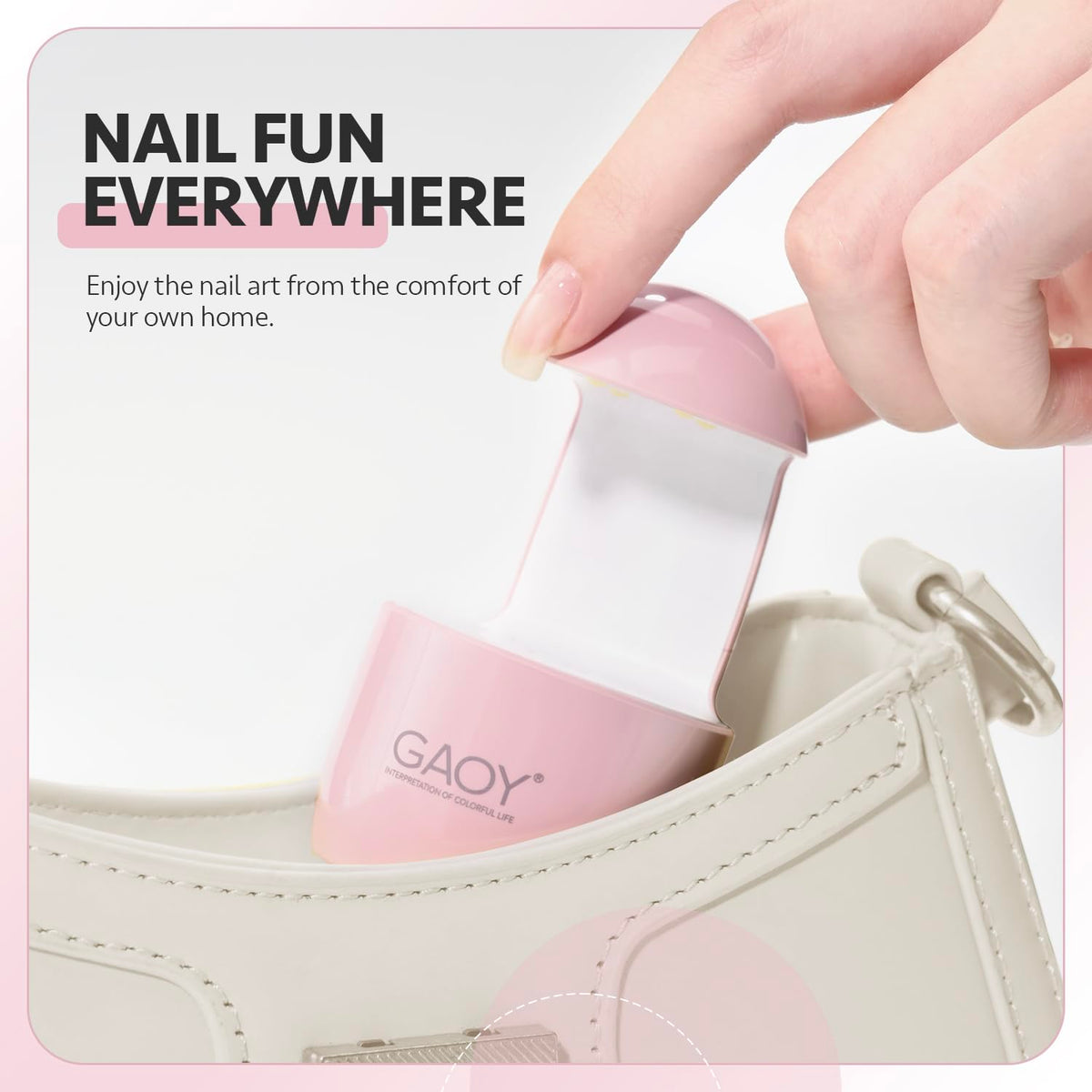 GAOY Mini UV Light with gel polish curing