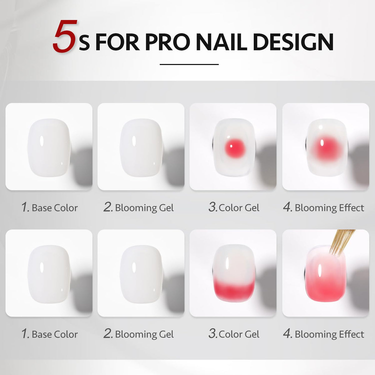 GAOY Nail Blooming Gel 16ml with brush applicator