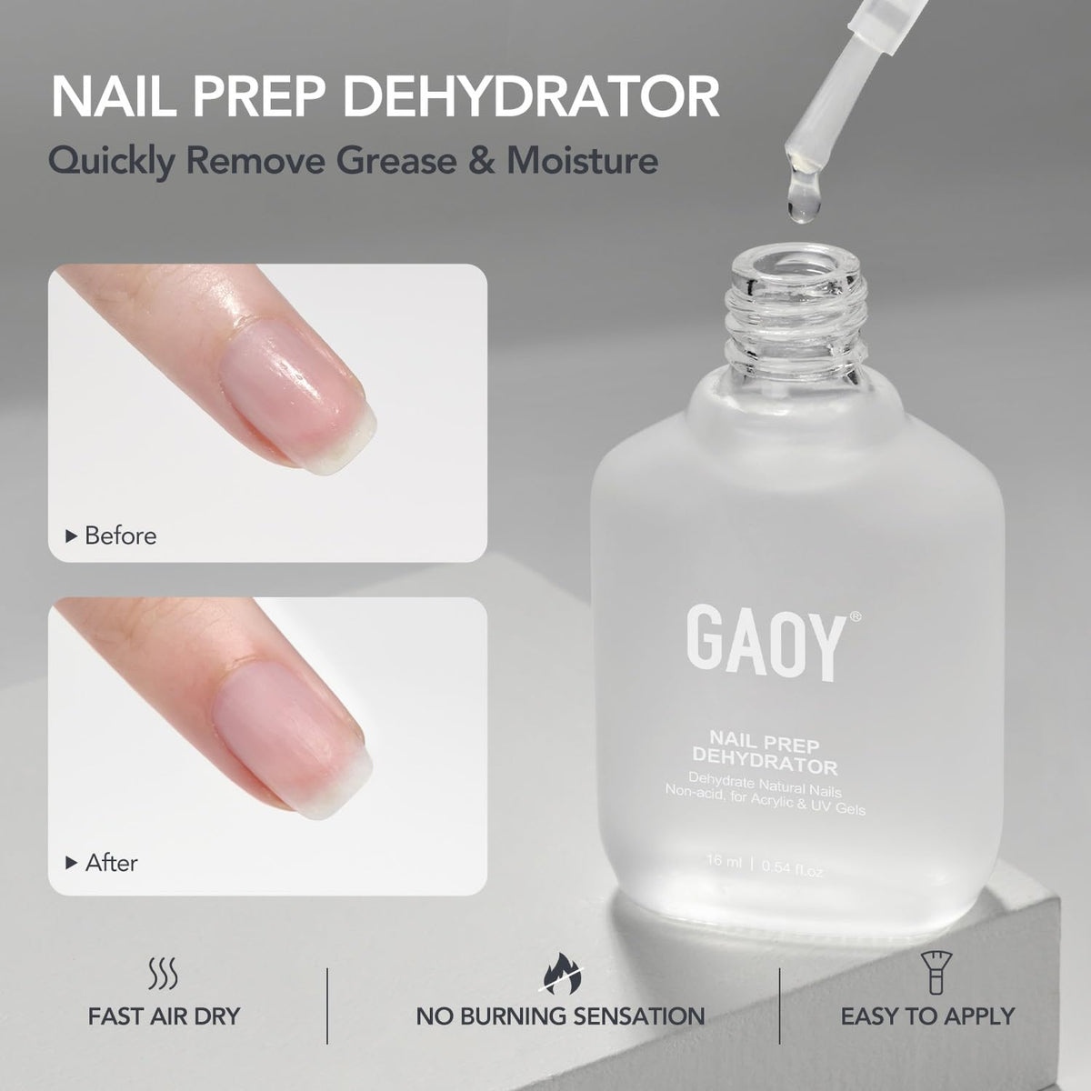 GAOY Nail Dehydrator bottle close-up