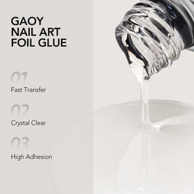 GAOY Nail Foil Glue packaging with instructions