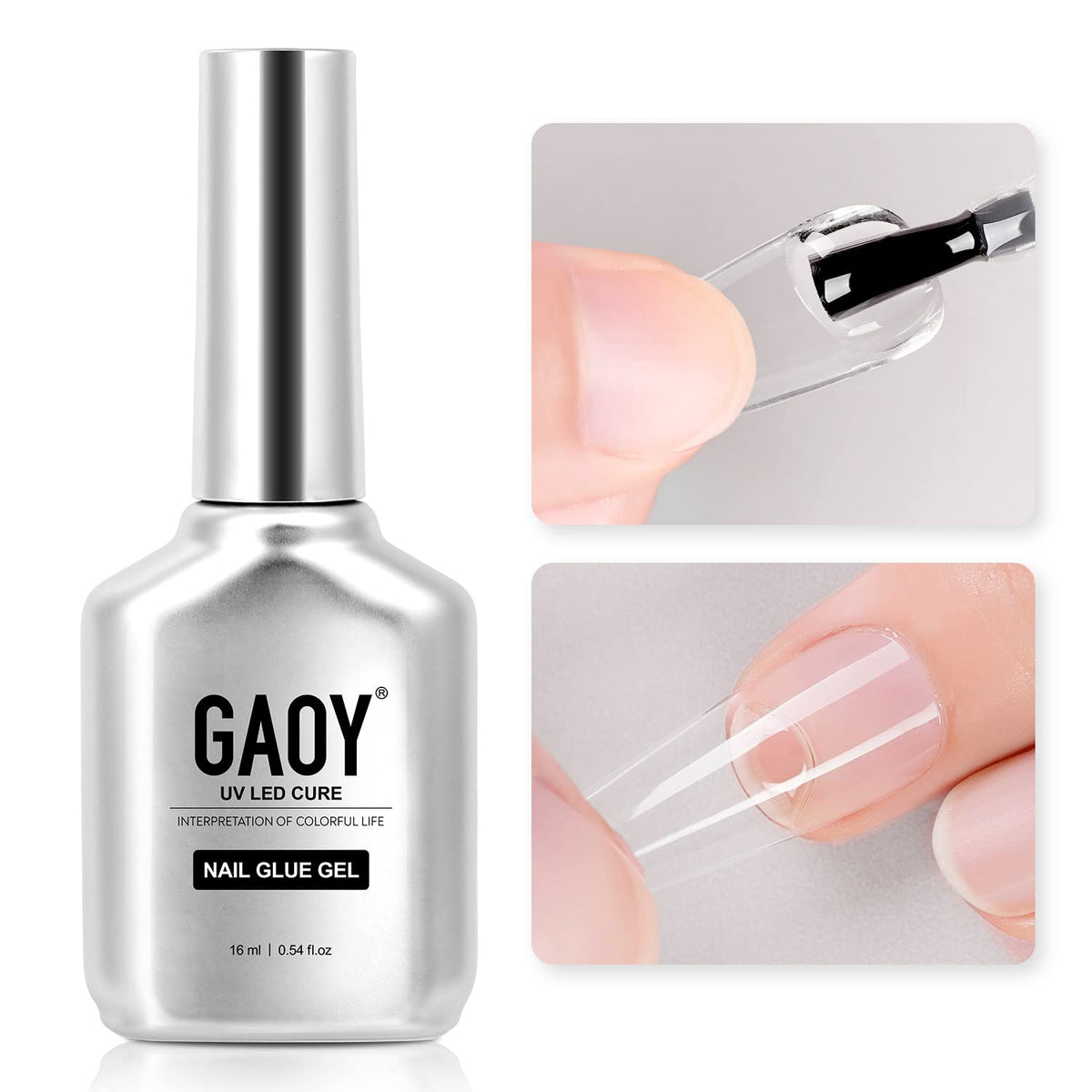 GAOY Nail Glue Gel 16ml front view with clear gel texture