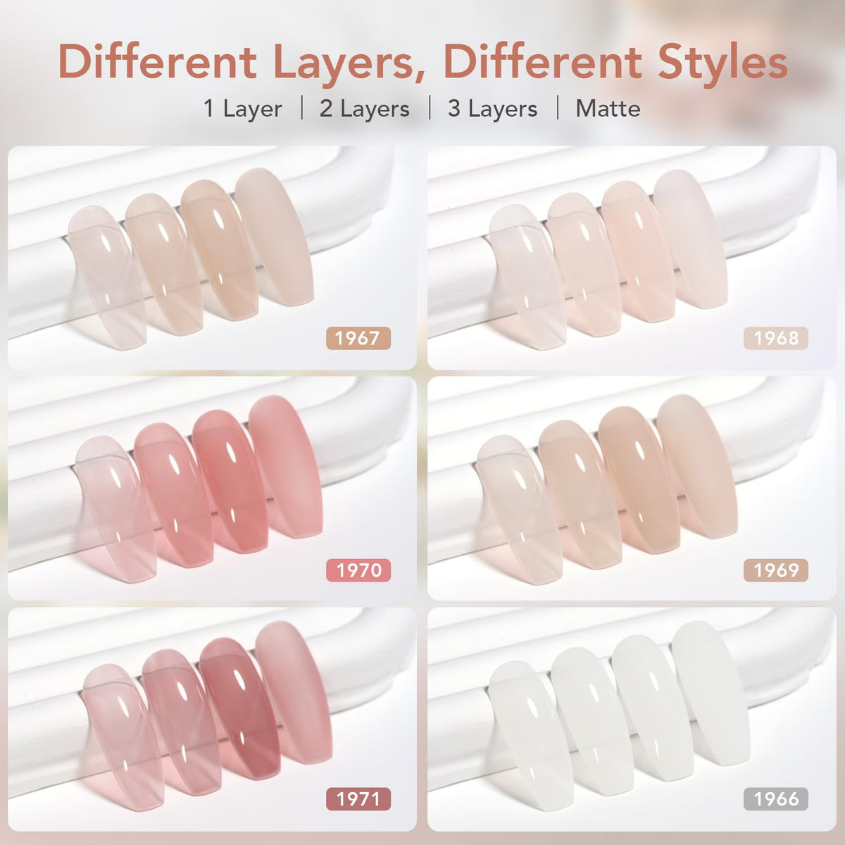 GAOY nail polish set displayed with UV light for curing