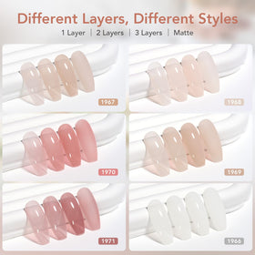 GAOY nail polish set displayed with UV light for curing