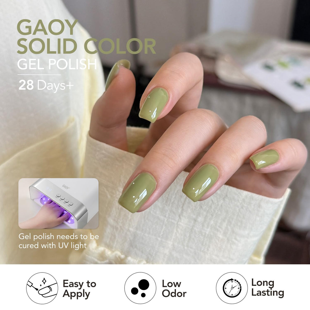GAOY nail polish set showing matte finish option