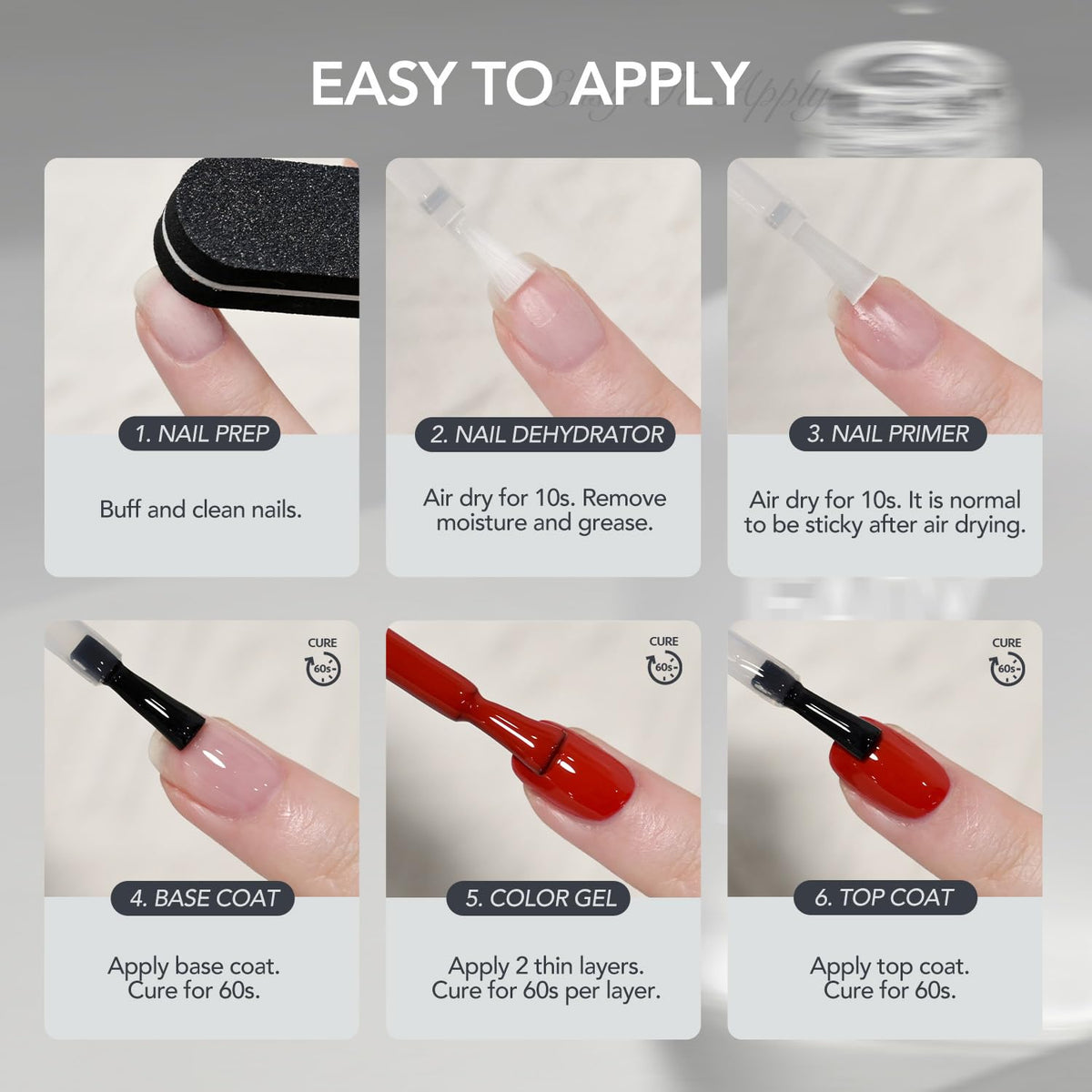 GAOY Nail Primer being applied to nails