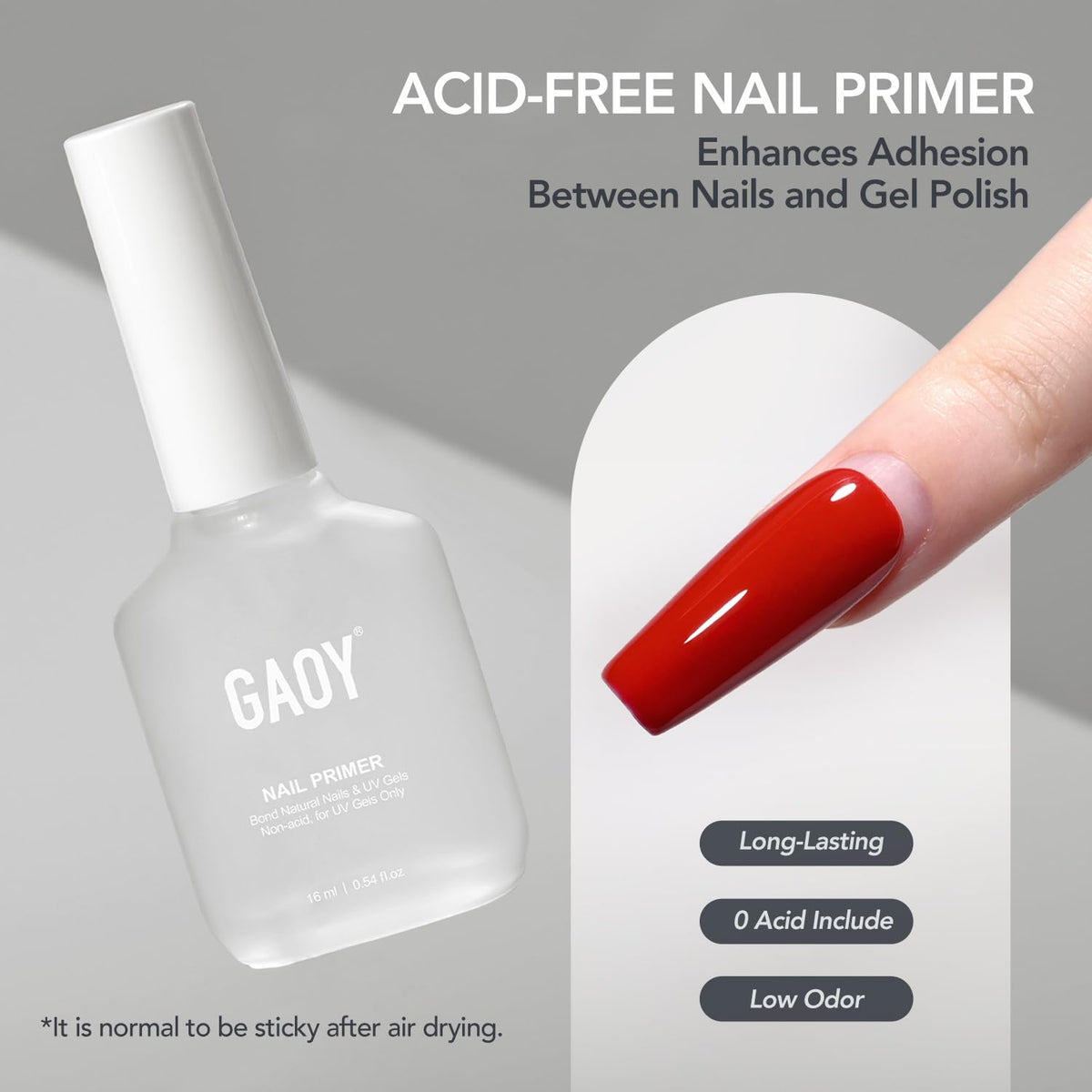 GAOY Nail Primer bottle close-up