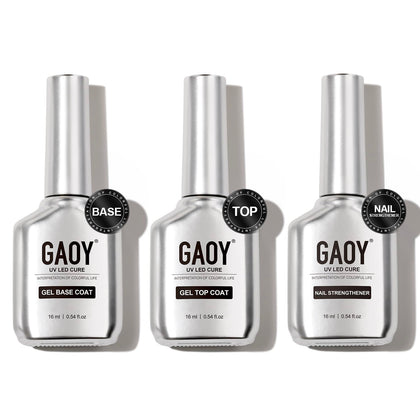 GAOY Nail Strengthener and Base Coat Set 16ml front view