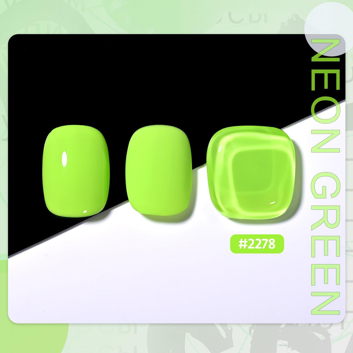 GAOY Neon Green Gel Nail Polish application on nails