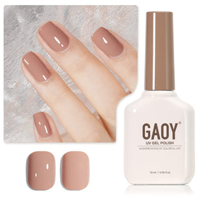 GAOY Nude Brown Gel Nail Polish 16ml front view