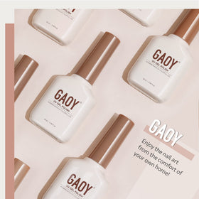 GAOY Nude Brown Gel Nail Polish application process