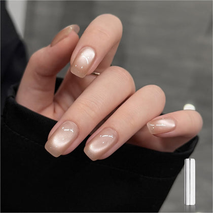 GAOY Nude Glassy Cat Eye Gel Nail Polish 16ml Ash Blonde front view
