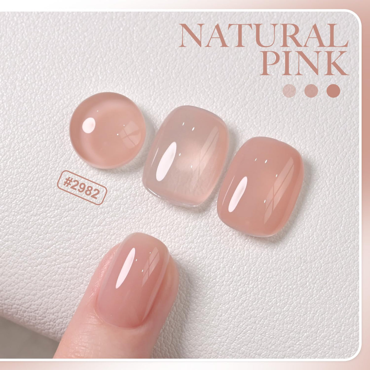 GAOY Nude Jelly Gel Nail Polish 16ml bottle with chrome silver design