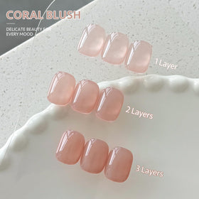 GAOY Nude Jelly Gel Nail Polish 16ml bottle with top coat