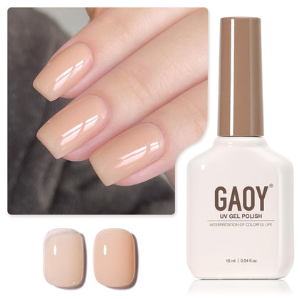 GAOY Nude Jelly Gel Nail Polish 16ml front view