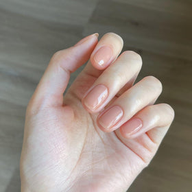 GAOY Nude Jelly Gel Nail Polish applied on nails