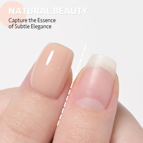 GAOY Nude Jelly Gel Nail Polish applied on nails