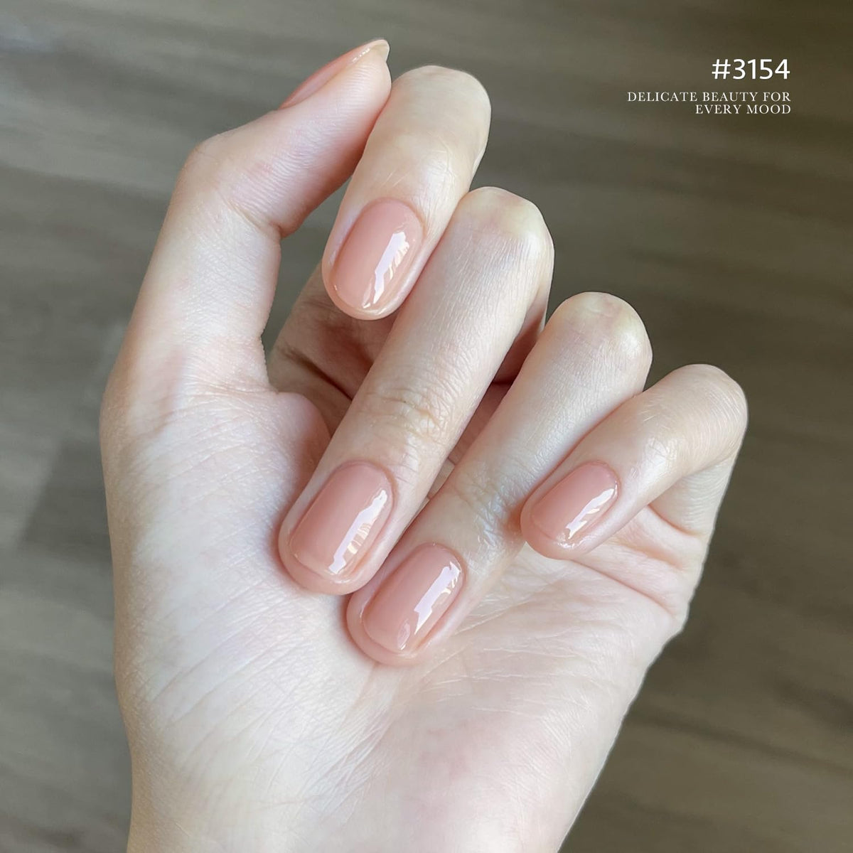 GAOY Nude Jelly Gel Nail Polish curing under UV lamp