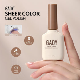 GAOY Nude Jelly Gel Nail Polish swatch on paper