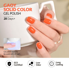 GAOY Orange Gel Nail Polish 16ml packaging
