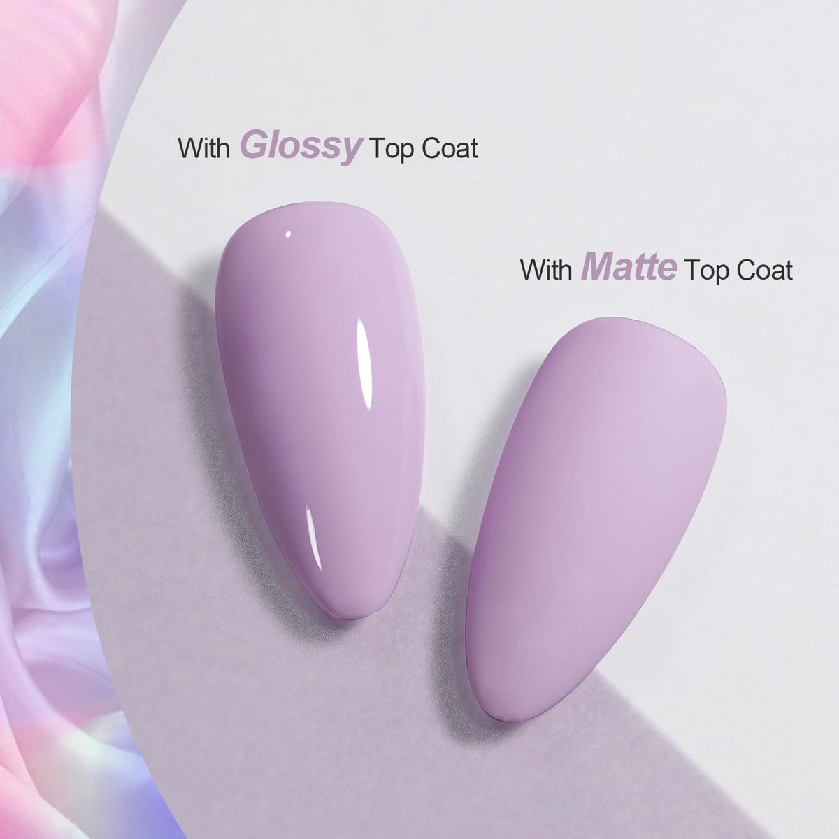 GAOY Pastel Gel Nail Polish 16ml Light Purple bottle with cap