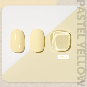 GAOY Pastel Yellow Gel Nail Polish 16ml bottle with label