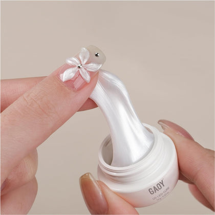 GAOY Pearlescent White 3D Sculpting Gel 15g front view