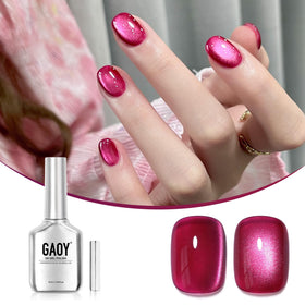 GAOY Pink Cat Eye Gel Nail Polish 16ml front view