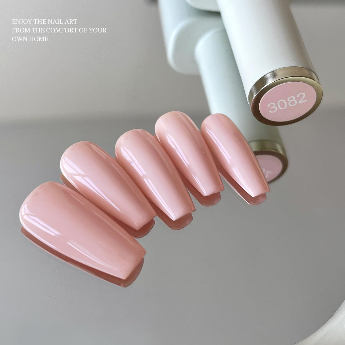 GAOY Pink Gel Nail Polish 16ml bottle back view