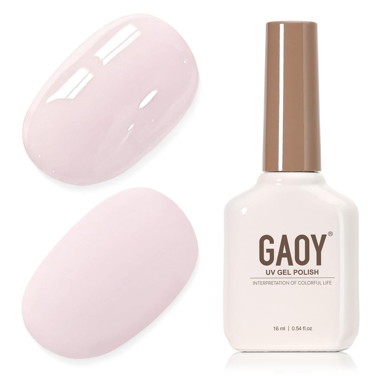 GAOY Pink Gel Nail Polish 16ml bottle front view
